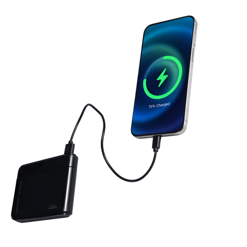 Long endurance 6x 5号 dry battery USBA+C port output emergency charging box emergency backup charger