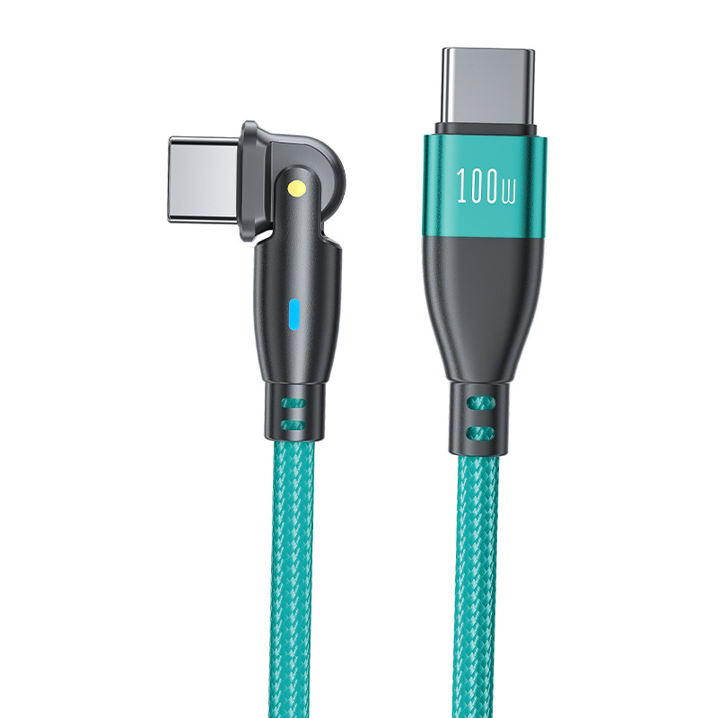 PD100W bendable data cable 180-degree rotating 5A fast charging cable for laptop Macbook phone charging cable