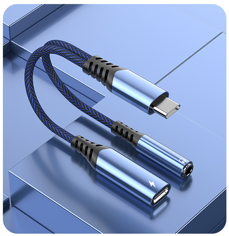 瑞昱ALC5686-type-c+3.5-PD60W【直播+听歌+充电+通话+线控+U盾】远峰蓝高配