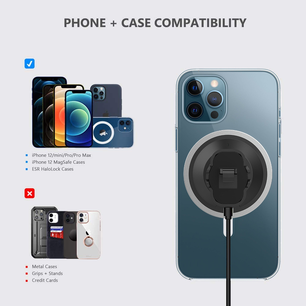 Magsafe Car Phone Holder Wireless Charger Suitable for Apple 12-16 Magnetic Bracket Car Use Flash Charging