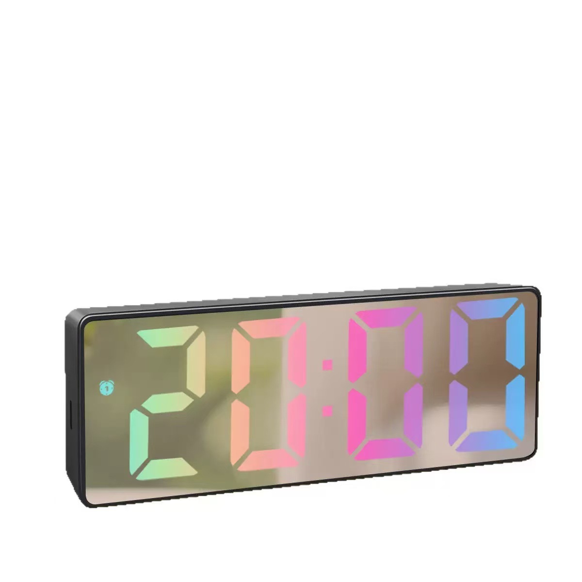 Mirror Clock Alarm Clock Desktop Silent Smart Clock Time Display Monitor Bedroom Digital Electronic Clock Ornament