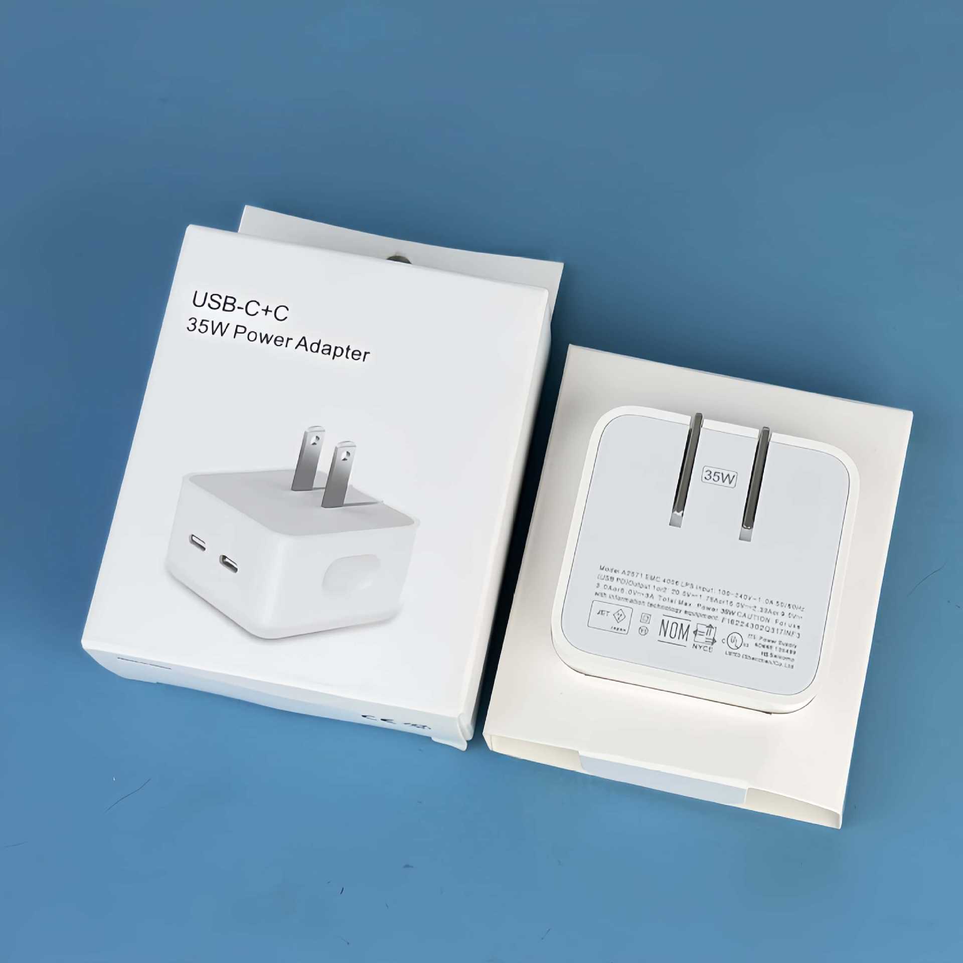 Applicable Apple Charger Original US EU UK Standard PD35W Apple Charging Head Dual C 40W 50W Phone Fast Charging Head