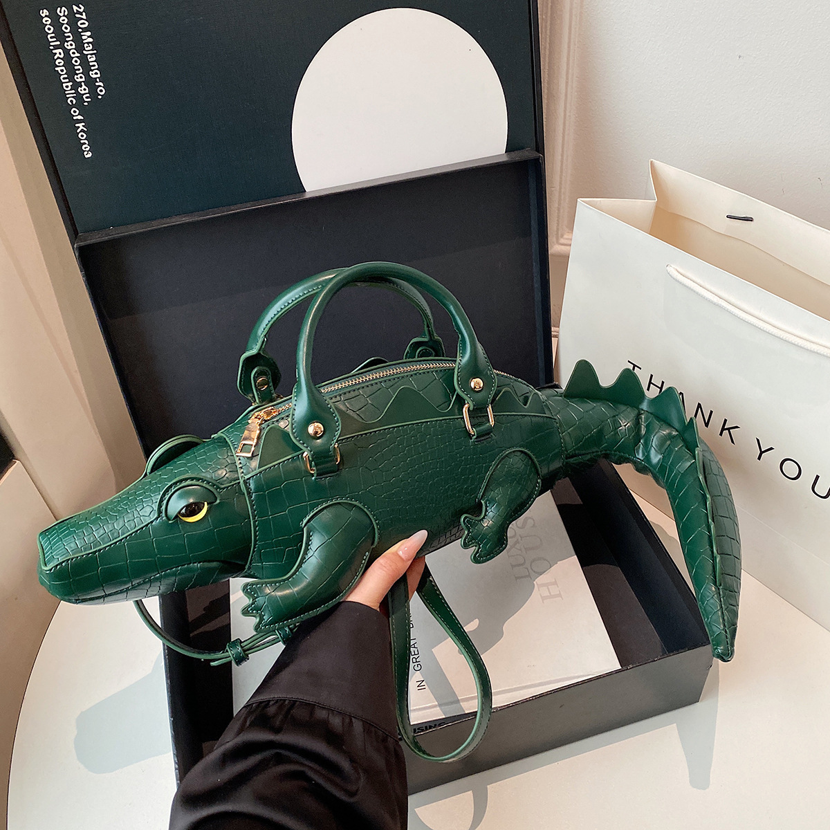 Novelty Handle Bag Shoulder Bag 2025 3D Crocodile Bag Crossbody Bag