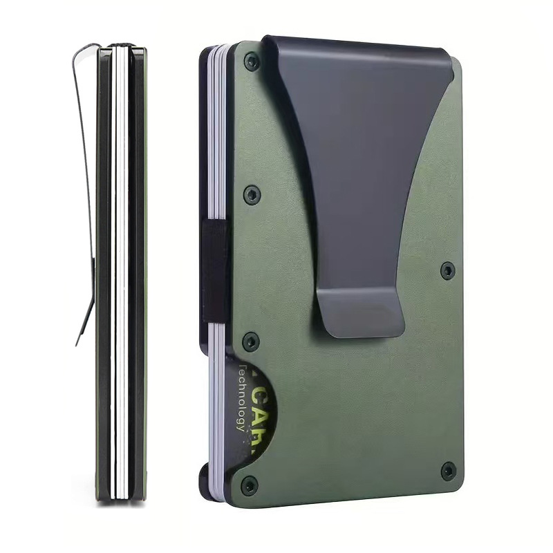 Exclusive Aluminum Alloy Metal Wallet RFID Anti-theft Card Holder Card Sleeve Ultra-thin Metal Money Clip