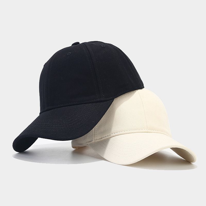 Plain Soft Top Cotton Baseball Cap for Men, Face Slimming Street Hip-Hop Duckbill Cap for Women