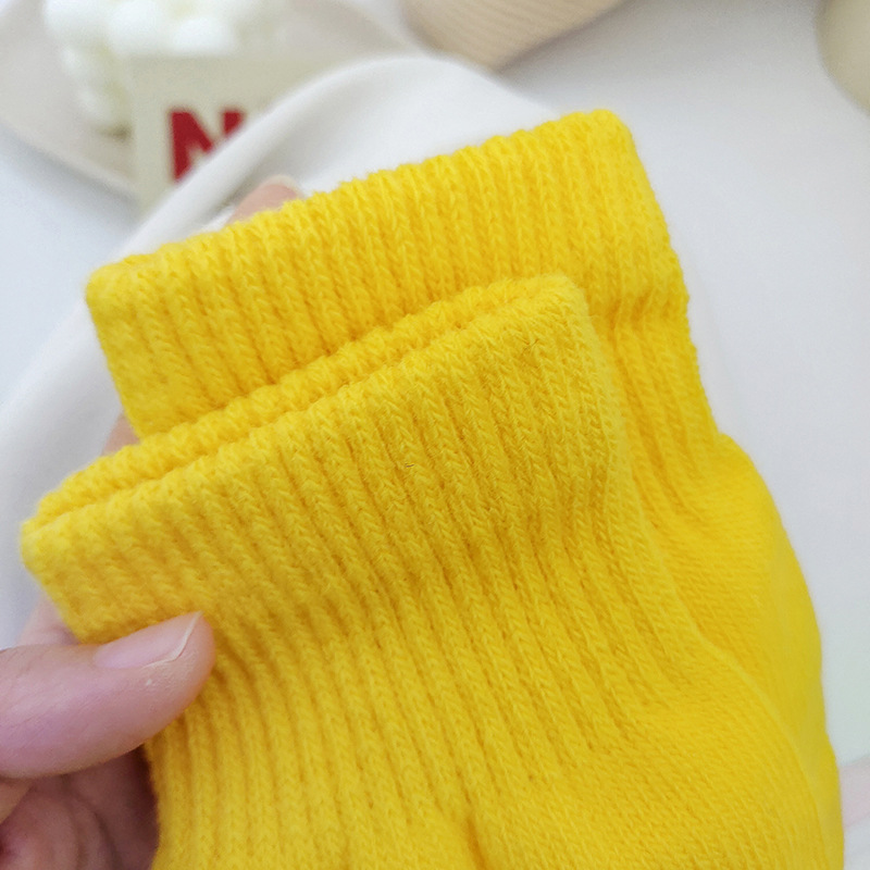 Candy-Colored Knitted Gloves Unisex Adult Solid Color Full-Finger Split-Finger Gloves Modern Simple Style Warm Gloves