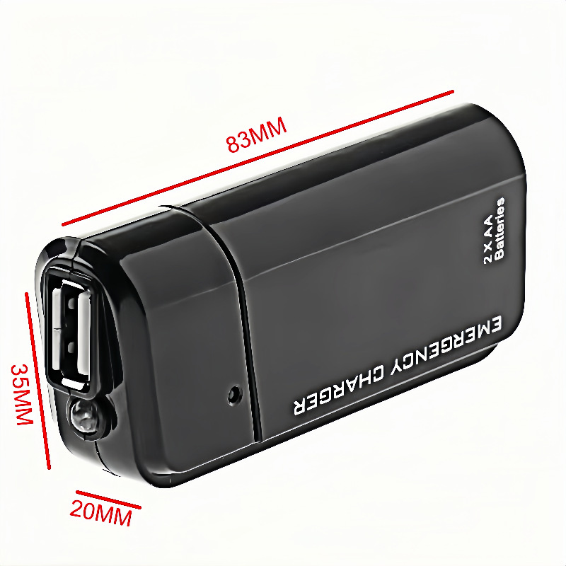 Backup 2AA slide cover USB interface 5号 battery box outdoor LED flashlight lighting 2XAA emergency charger