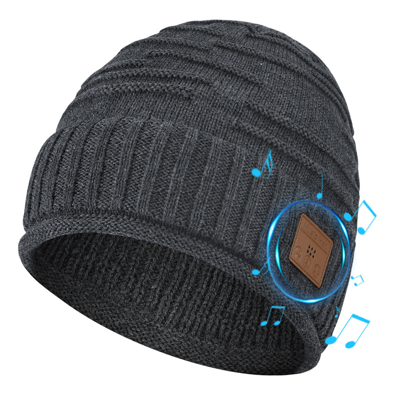 Wireless Bluetooth Headset Knitted Hat Winter Snow Warm Cold-Proof Music Headset Christmas Hat