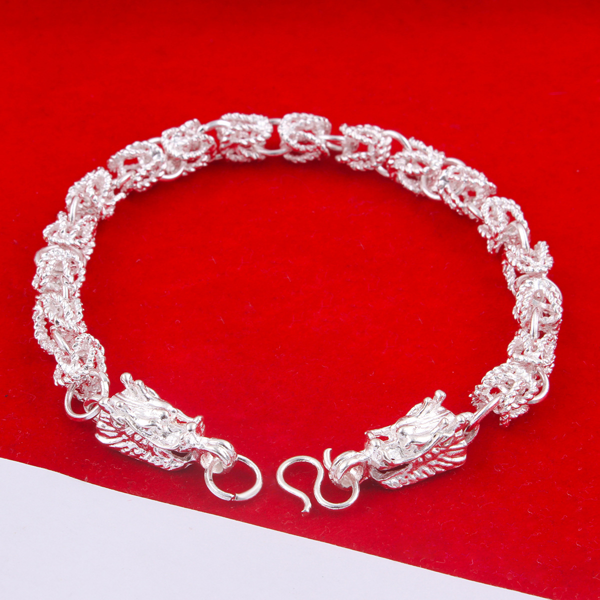 Gold-plated necklace bracelet set dragon head twist snake bone fox tail bold imitation sand gold Vietnam