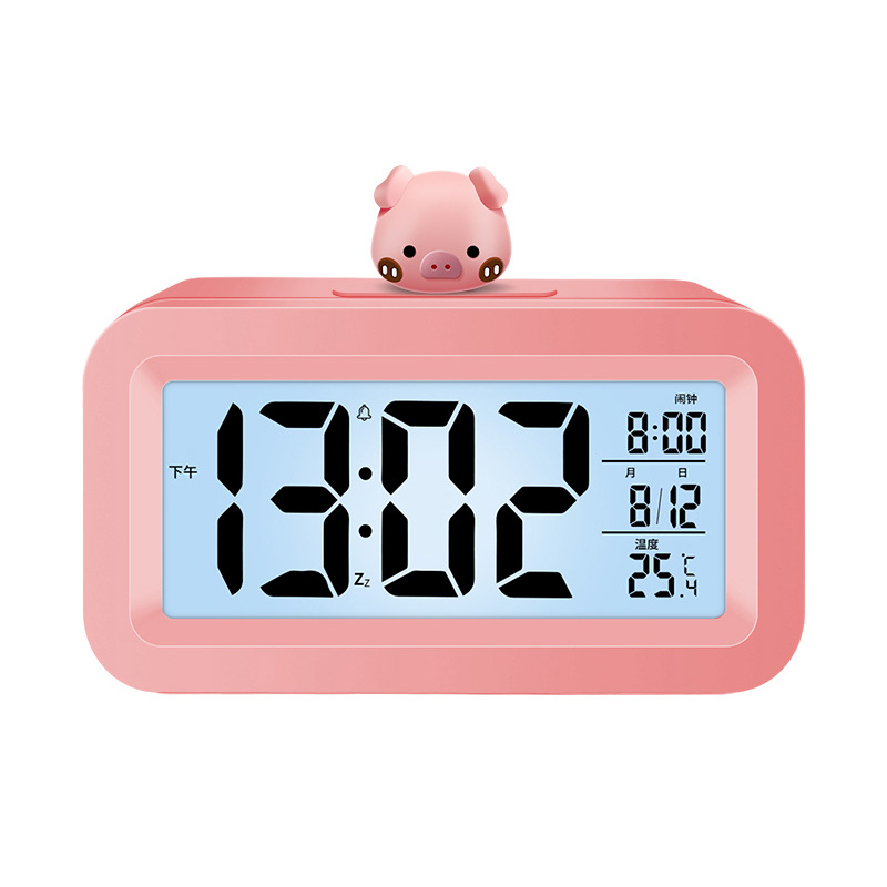 Mini Electronic Small Alarm Clock Student Dedicated Alarm Clock Children Clock Desk Wake Up Small Clock Cartoon Alarm Clock