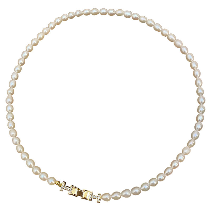 H design flawless high-quality 5mm natural freshwater pearl necklace for women, neck chain