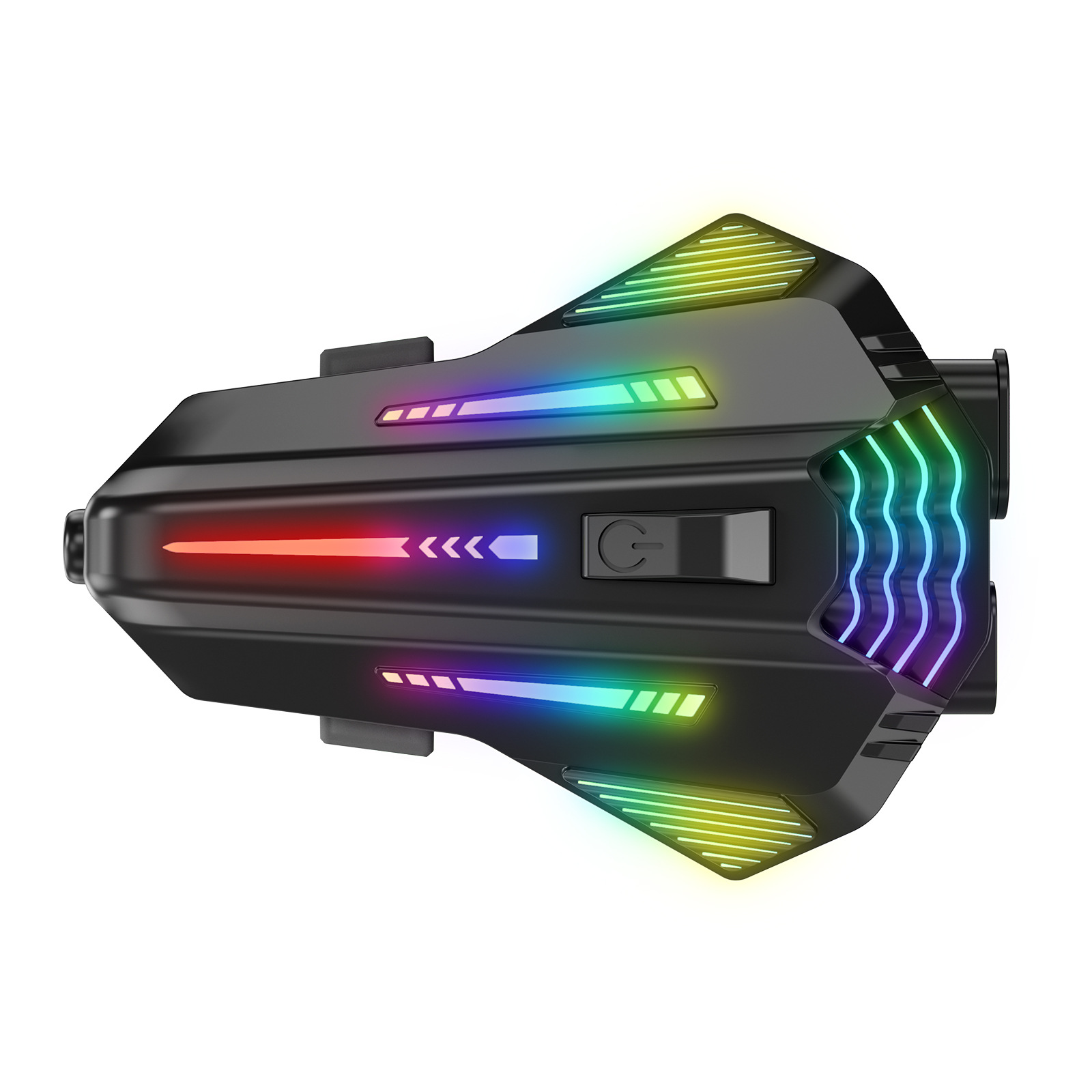 Motorcycle Helmet Bluetooth Headset 6.0 Cool Atmosphere RGB Light Effect Multi-Person Group Chat Intercom Helmet Headset