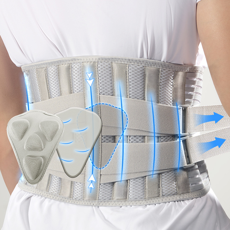 Sports waist support with steel plate spring support, compression lumbar disc herniation anti-sprain lumbar spine belt