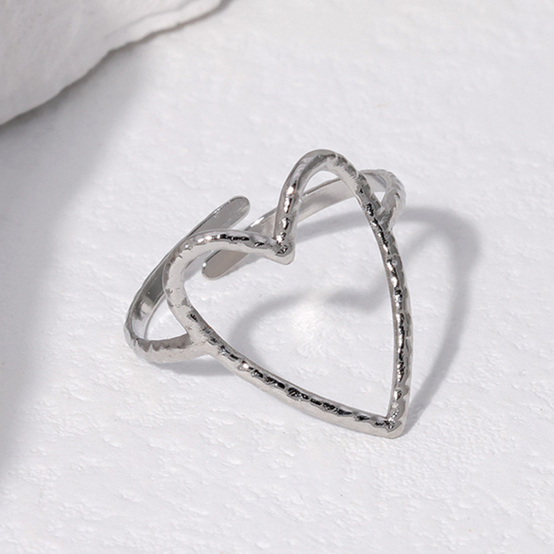 Titanium steel ring open finger ring drip oil simple stainless steel ring