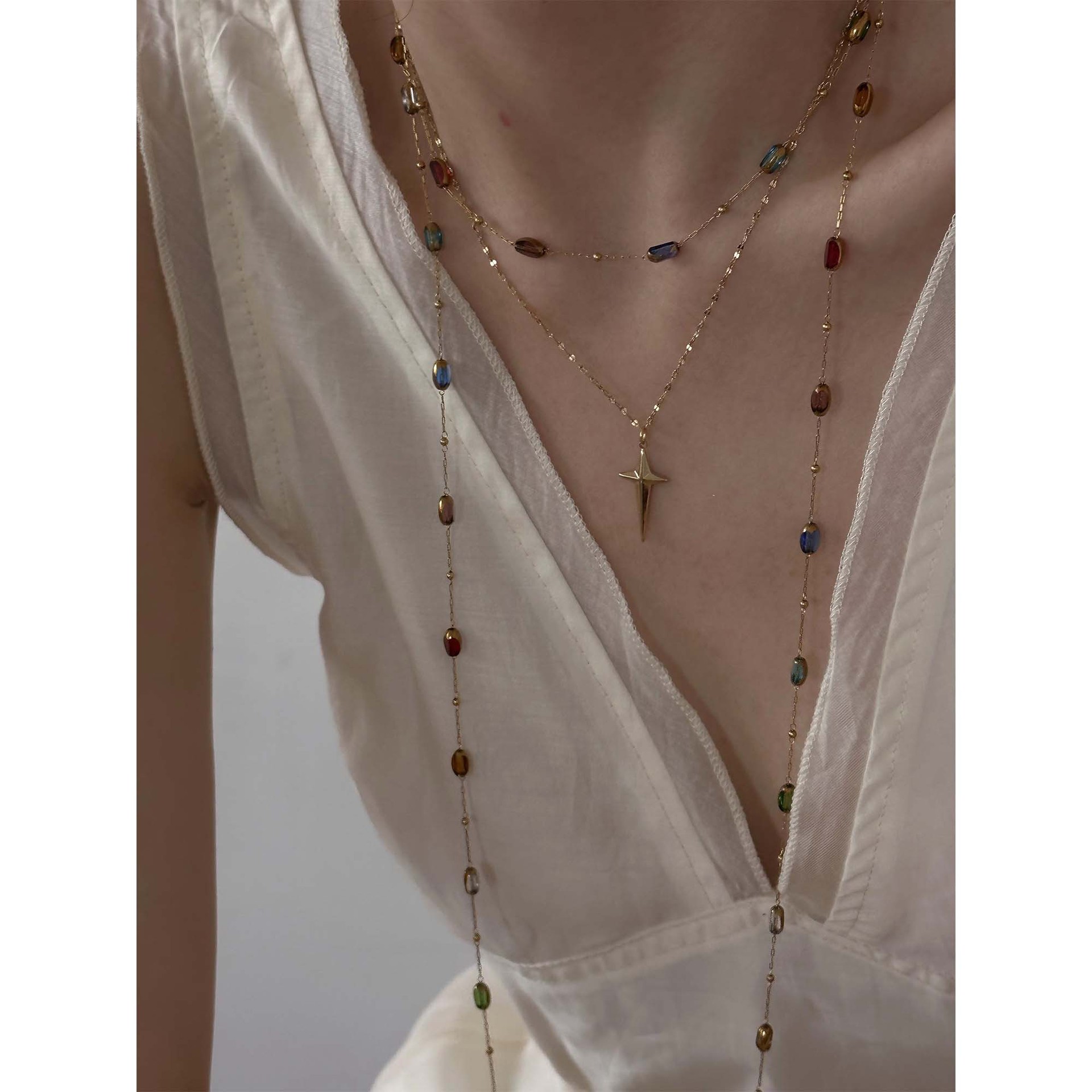 Beaded Necklace Long Layering Super Beautiful This Summer Romantic Accessories Necklace Popular P3-13