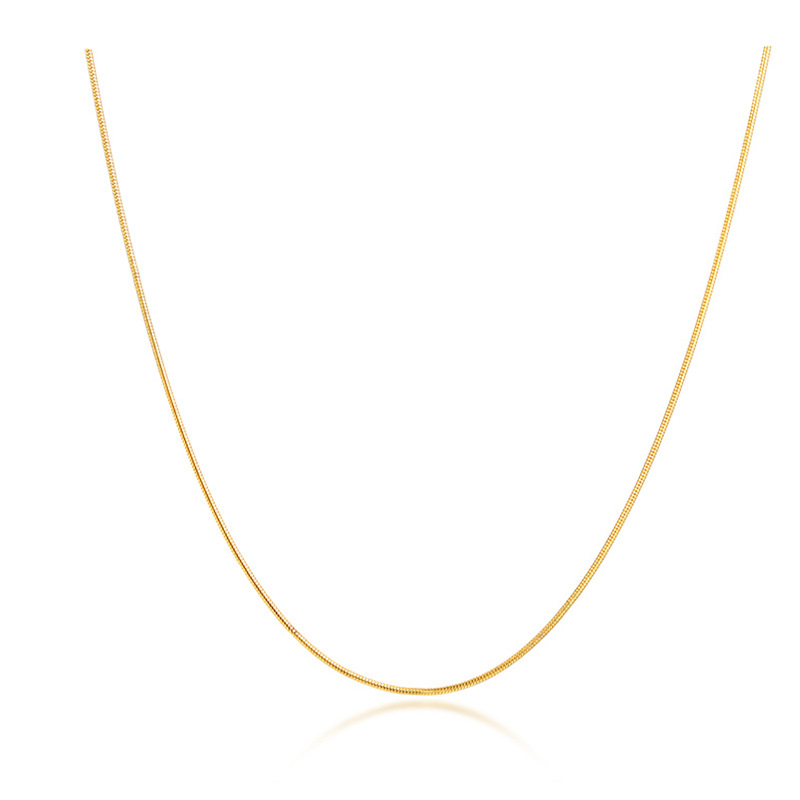 Stainless Steel Simple Mini Thin Round Snake Bone Chain 1MM 2MM Collarbone Chain Women's Matching Chain