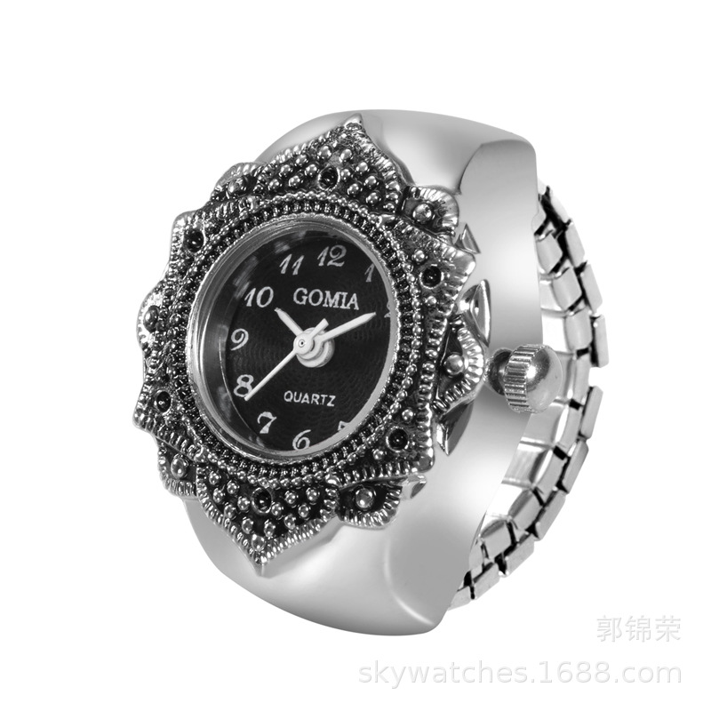 //EB Rivet Heart Octagonal Ring Watch