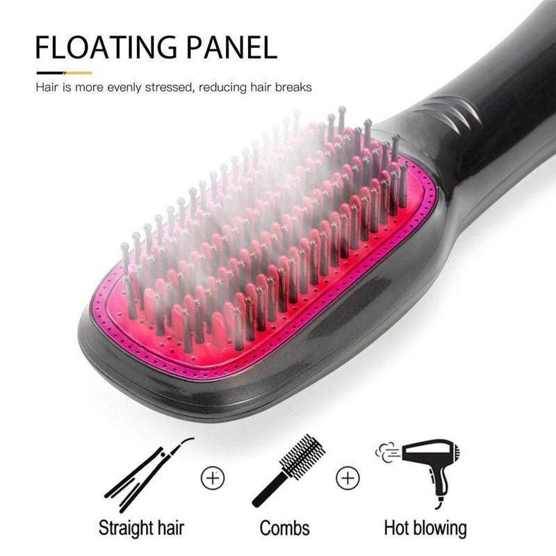 New Hair Dryer 3-in-1 Electric Heating Comb Negative Ion Straightening Comb Hot Air Comb Blow Comb Straightener Curling Iron