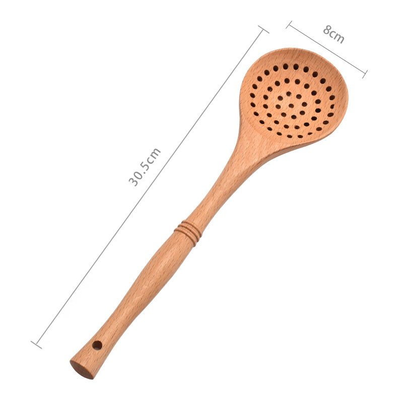 Non-stick pan wooden spatula, cooking spatula, hot pot spoon, wooden spatula set, beech wood kitchen tools, custom LOGO