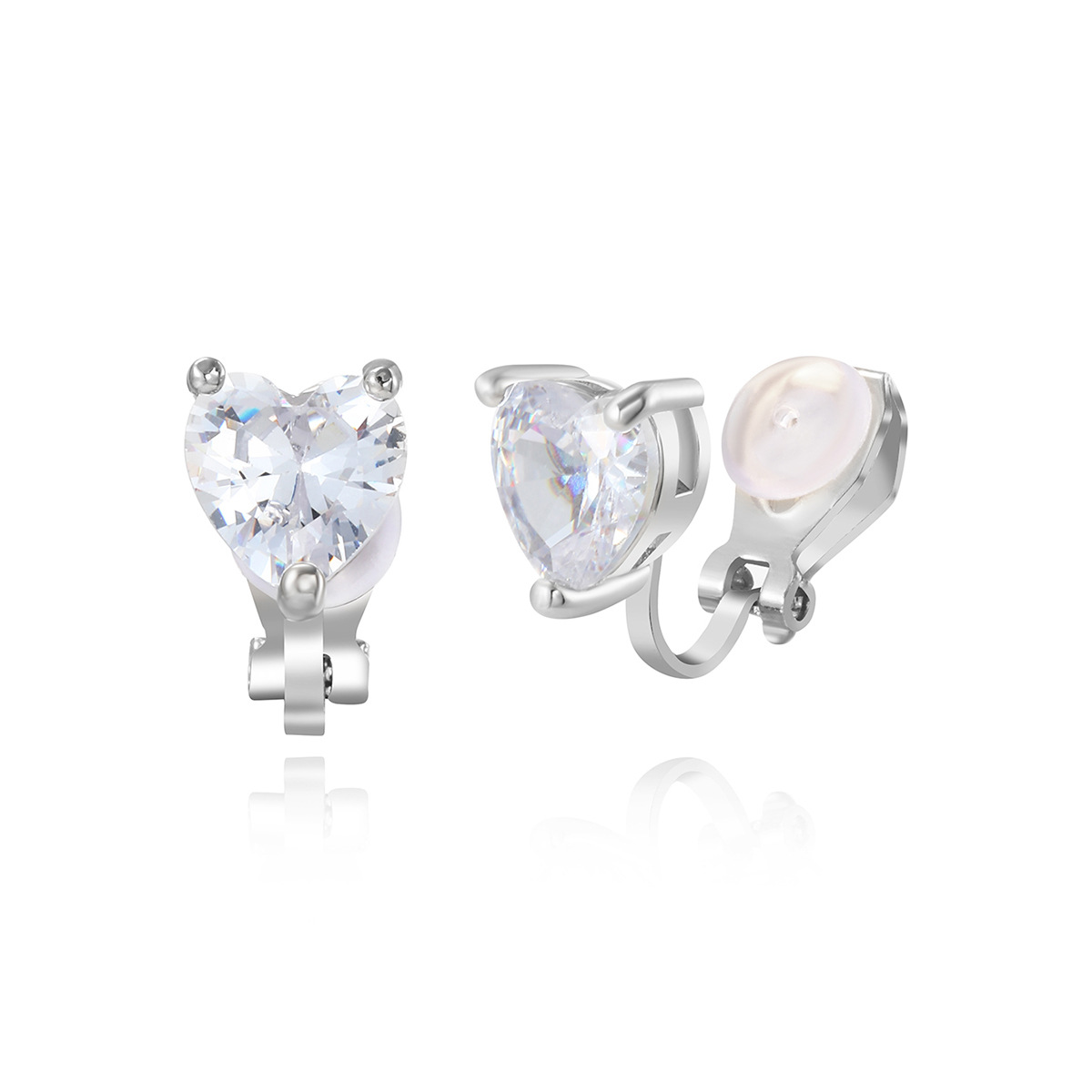 Earrings simple metal ear clips no piercing pearl ear clips