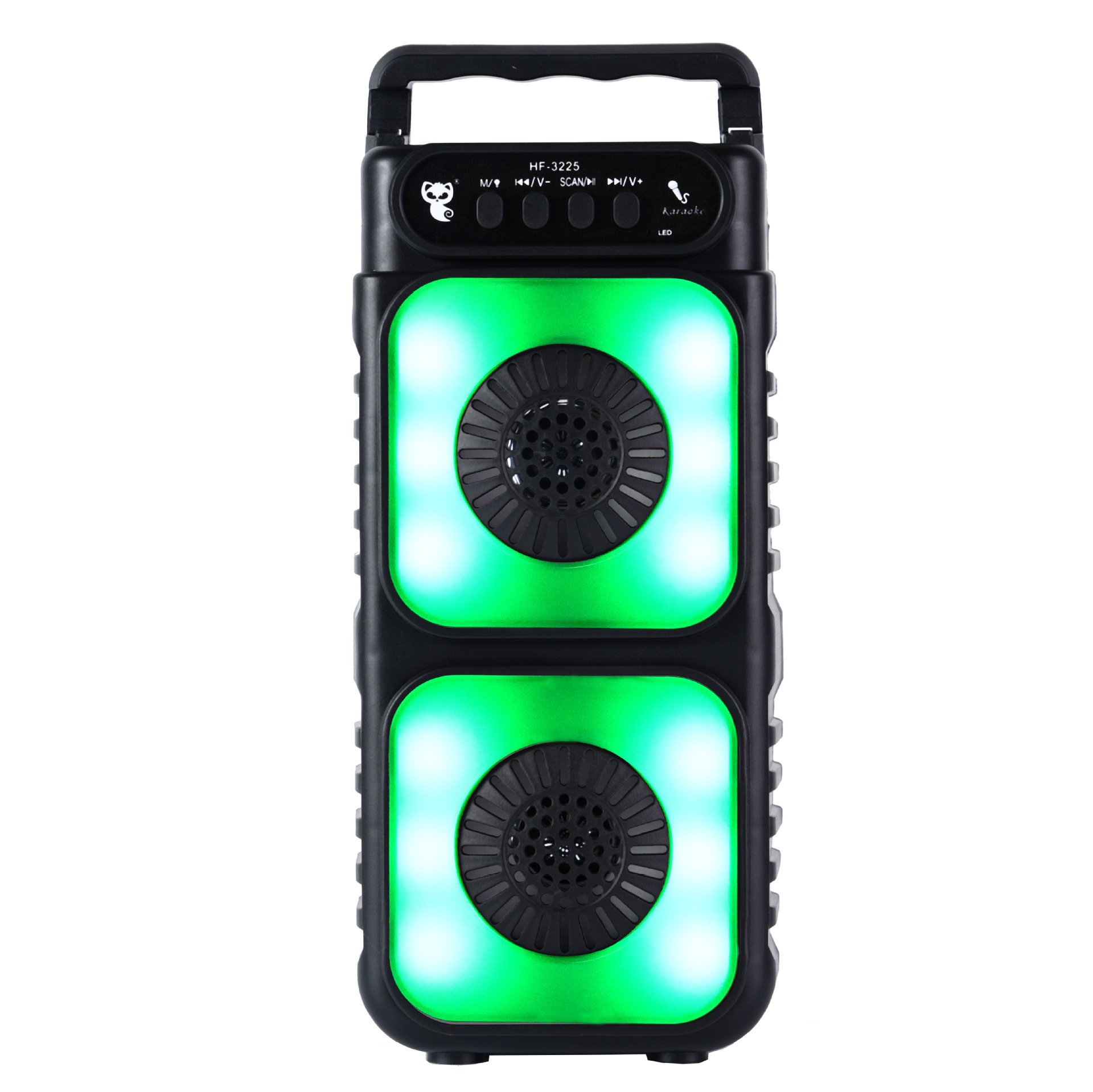 Dual 3-inch wireless Bluetooth speaker outdoor portable square dance subwoofer home desktop karaoke sound