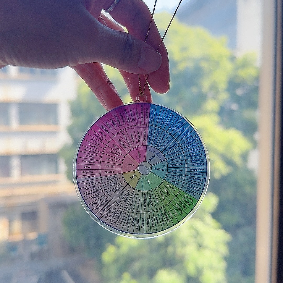 Double-sided Acrylic Emotion Wheel Pendant Expression Dial Car Hanging Bag Hanging Dual-purpose Decoration
