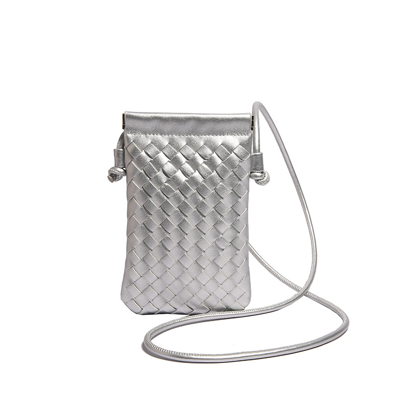 Handwoven Small Bag for Women 2024 New Commuter Vertical Crossbody Phone Bag