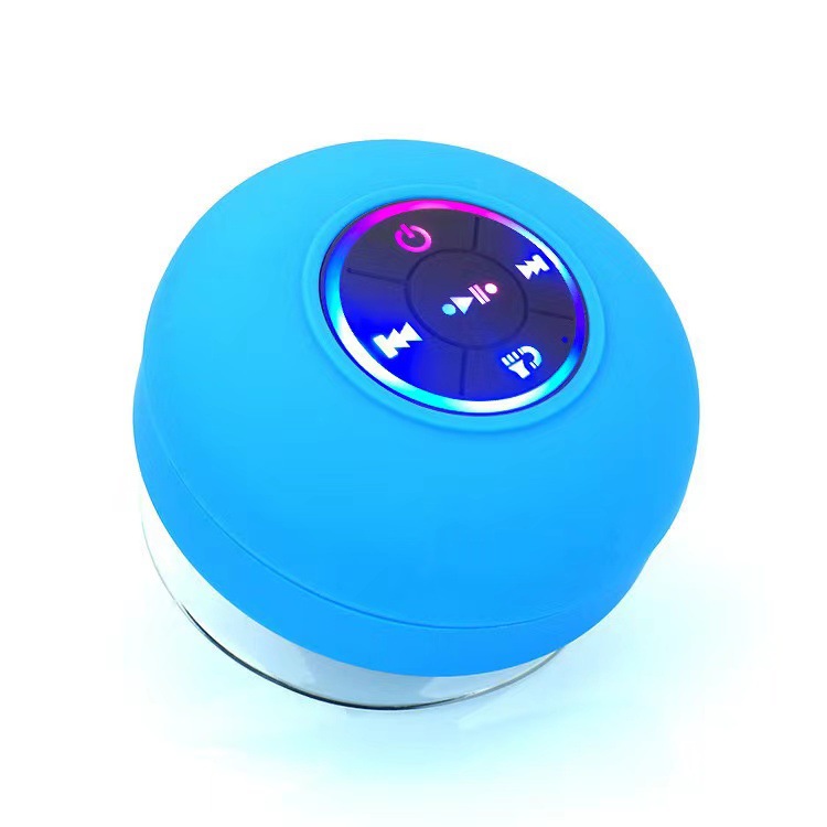 Large Suction Cup Waterproof Bluetooth Speaker Bass Outdoor Portable Home Atmosphere Light Glowing Mini Bathroom Speaker