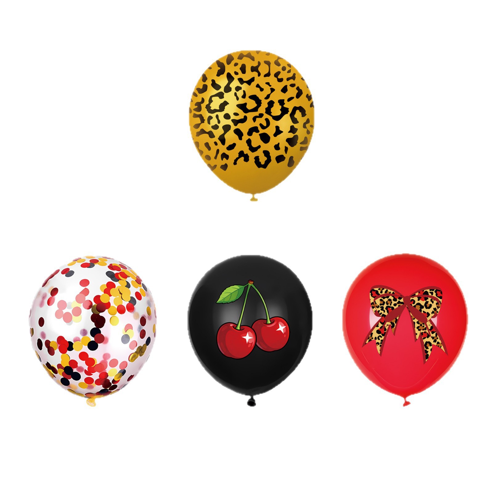 Bow Leopard Print Theme Party Tableware Disposable Paper Plate Paper Cup Tablecloth Bunting Flag Cake Decoration