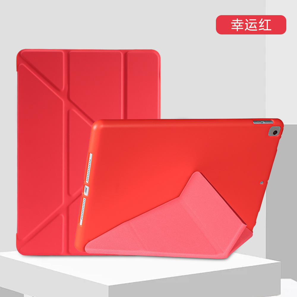 Compatible 2024 M2 Protective Case Deformable Y-fold iPad 10.2 Leather Case Air 6 New 10th Generation Pro 11 Protective Case