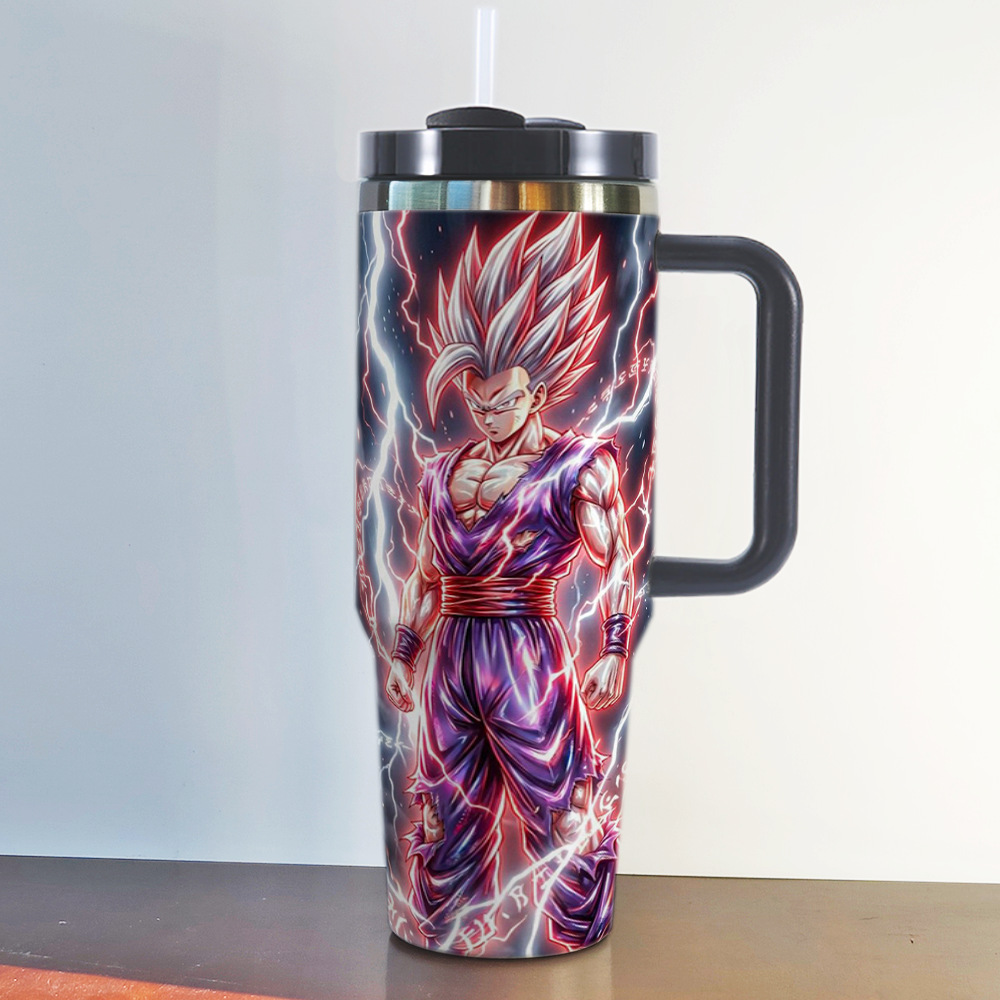 40oz tumbler Dragon Ball printed car ice霸 cup giant thermal cup car cup