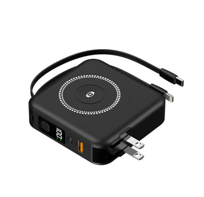 22.5W cable magnetic watch charging wireless fast charging 10000mAh power bank five-in-one with plug wall charger