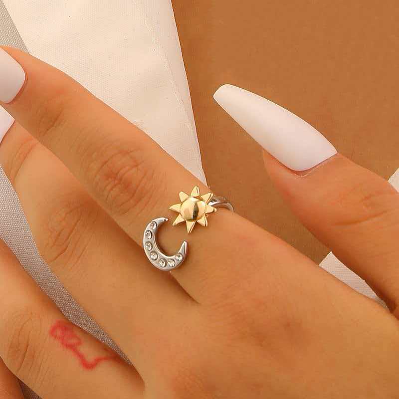 Luxurious Diamond Star Moon Pendant Necklace Festival Women's Clothing Matching Star Moon Collarbone Chain
