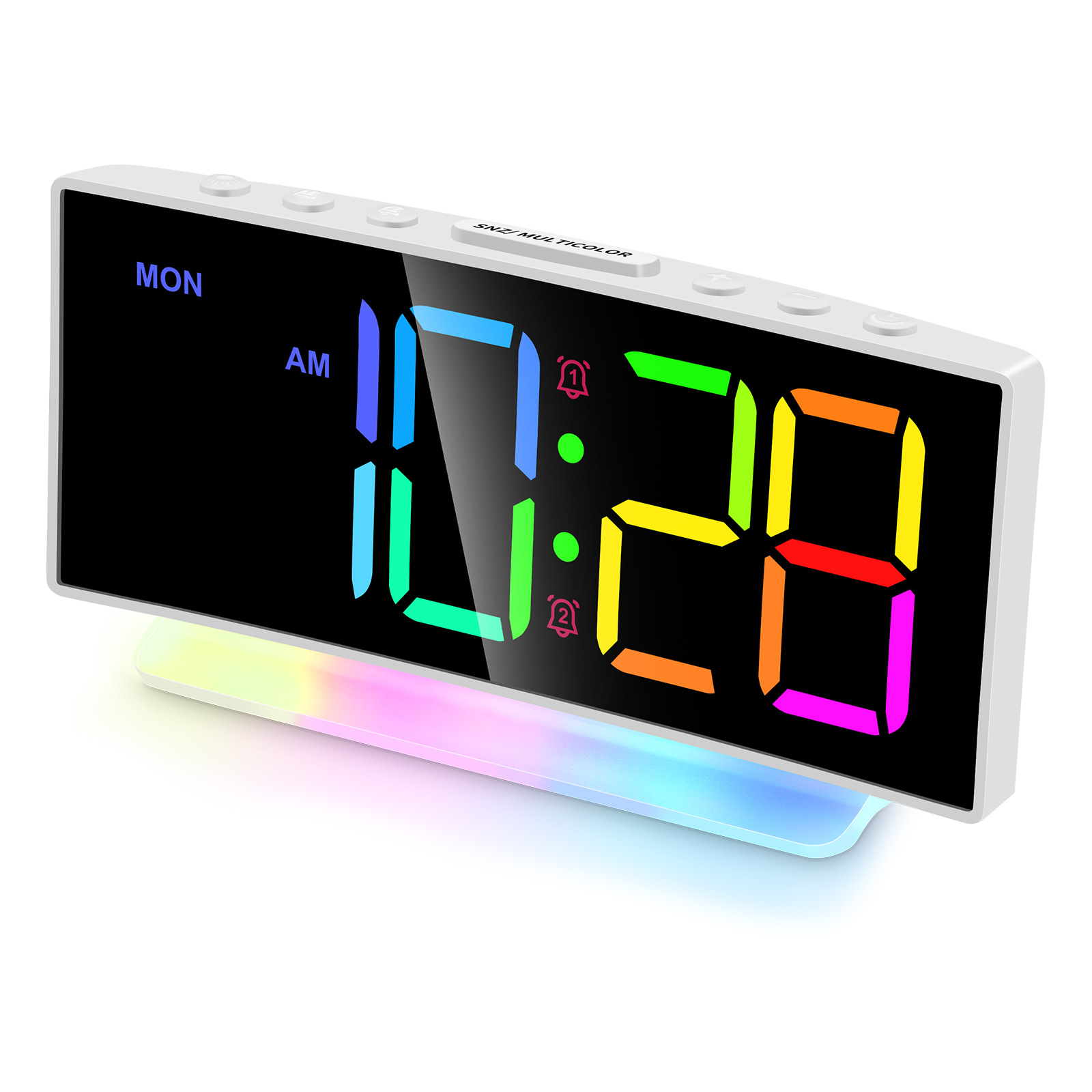 2023 New Desktop Desk Clock LED Electronic Alarm Clock Living Room Table Clock Ornament Electronic Clock Custom