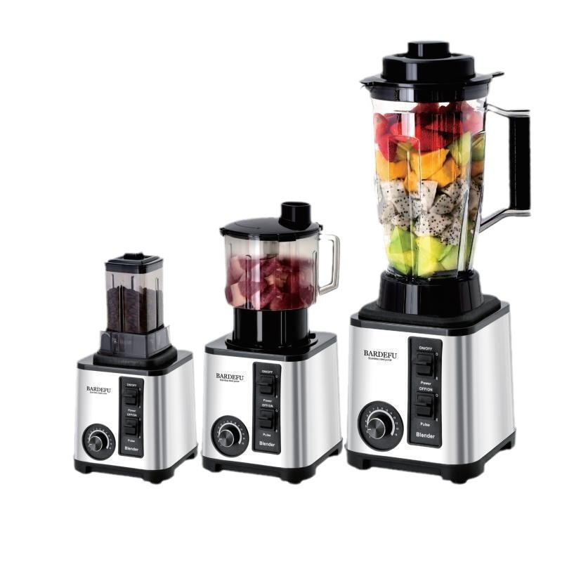 Blender 4L 8-in-1 Blender Stainless Steel Metal High-Speed Blender Large Capacity Juicer Meat Grinder