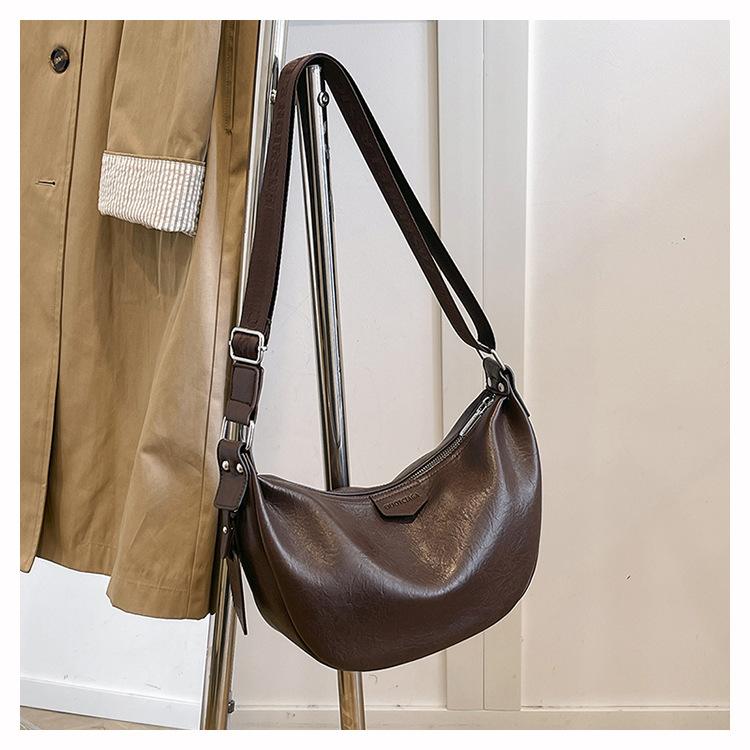 Crescent Print Shoulder Pea Bag New Handbag Crossbody Dumpling Bag
