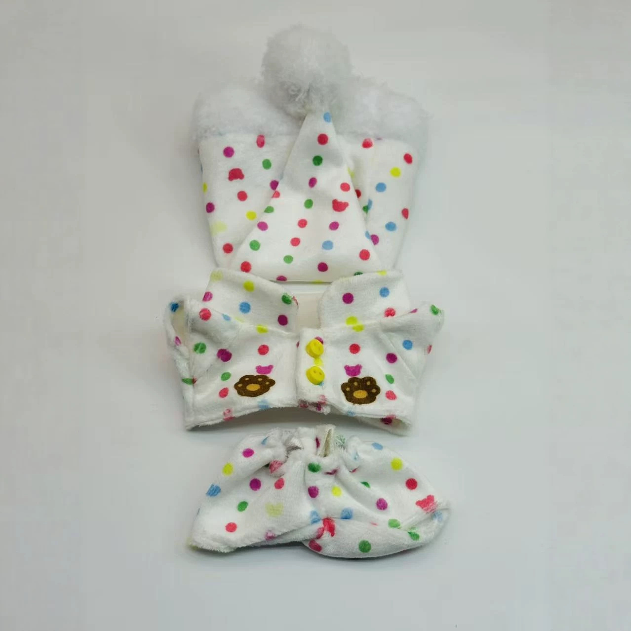 New 10cm doll clothes bear set polka dot pajama set Hello Kitty Labubu outfit doll clothes
