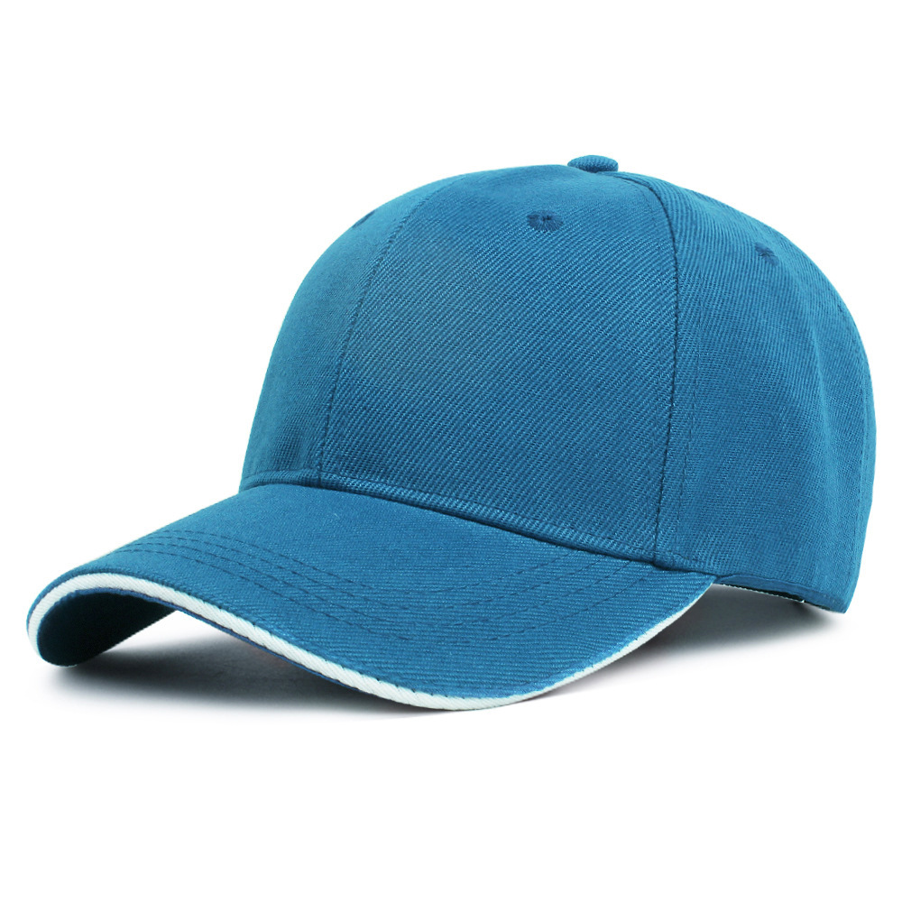Hat Sandwich Lined Baseball Cap Solid Blank Visor Cap Work Hat Advertising Hat Heat Transfer Printing Cross