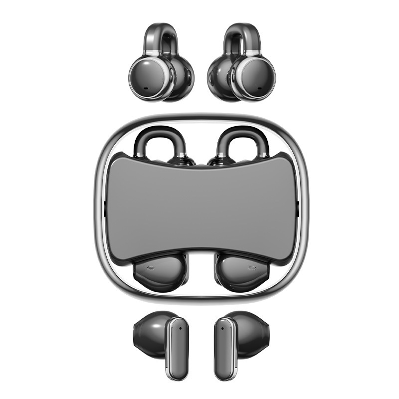 Q9-Q10TK New Couple 2-in-1 Bluetooth Earphones In-ear Clip-on Private Mold Wireless Earphones