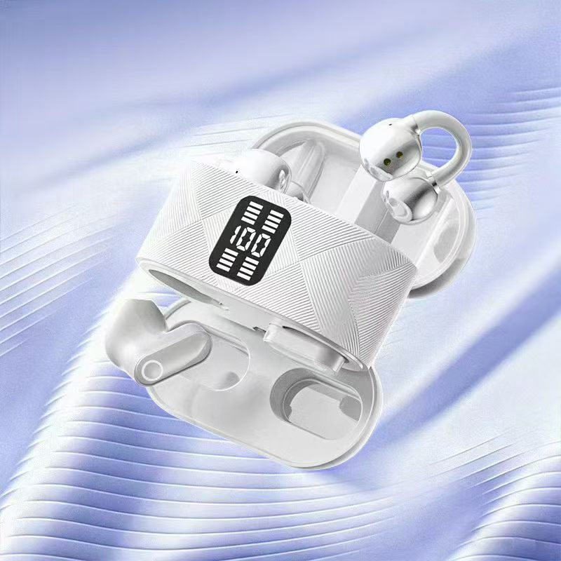 B63 Twin Wireless Bluetooth Earbuds 2-in-1 In-ear Clip Ear 1-to-2 Sleep Earbuds In-ear