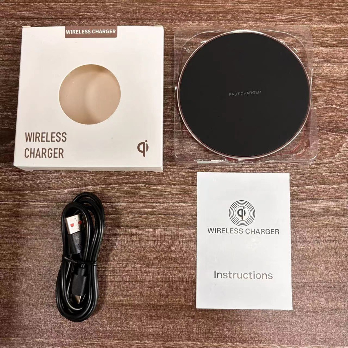 Phone wireless charger 15W round wireless charger with breathing light aluminum alloy 35W desktop charger