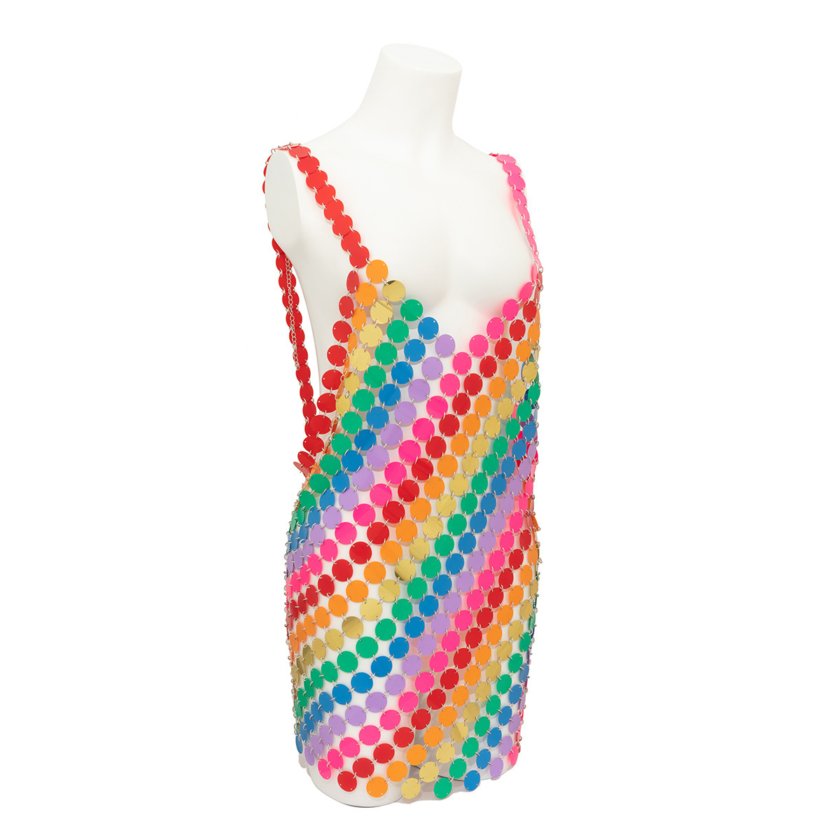 Nightclub Style Exaggerated Round Clothing Women Sexy Geometric Hollow Sequin Body Chain