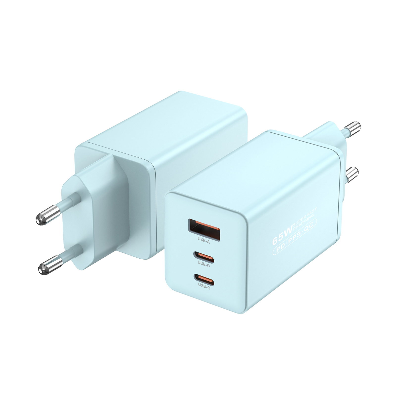 65W GaN Charger Laptop Tablet Phone Fully Compatible PD Multi-Port EU Standard Fast Charging Power Supply