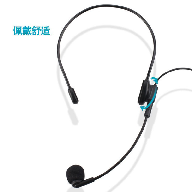 Multifunctional Teacher Amplifier Small Bee Headset Headworn Microphone Wired Headphone Amplifier Rotating Colorful Talk Mic