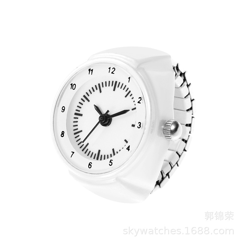 [Ring Watch] New Watch Small Fresh Simple Quartz Watch Middle School Student Glass Printing