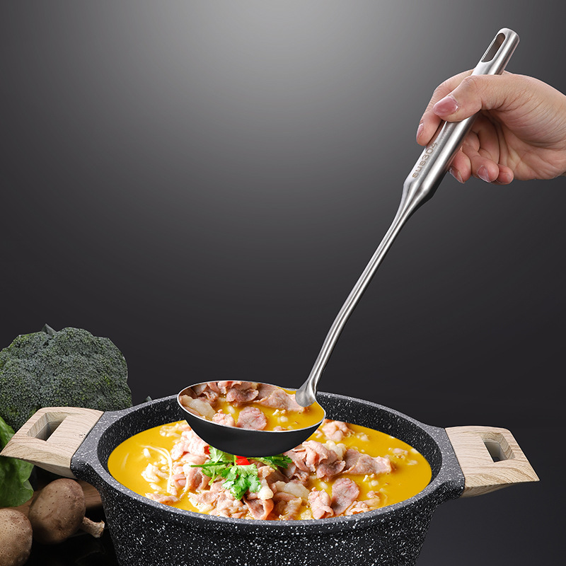 304 stainless steel kitchenware, thickened kitchen tools, household spatula, slotted spoon, soup spoon, frying spatula, noodle scoop, cooking utensils