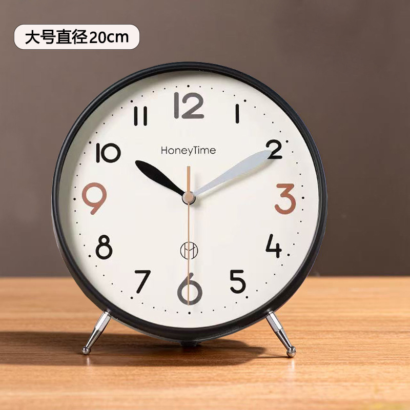 Desktop Clock 2026 New, Tabletop Clock for Living Room Large Size, Simple Silent Alarm Clock Clock Ornament