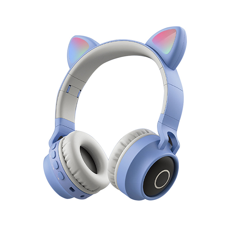 Headband Wireless Bluetooth Cat Ear Headphones Music Phone Computer Girl Cute Light Gaming E-sports Earphone