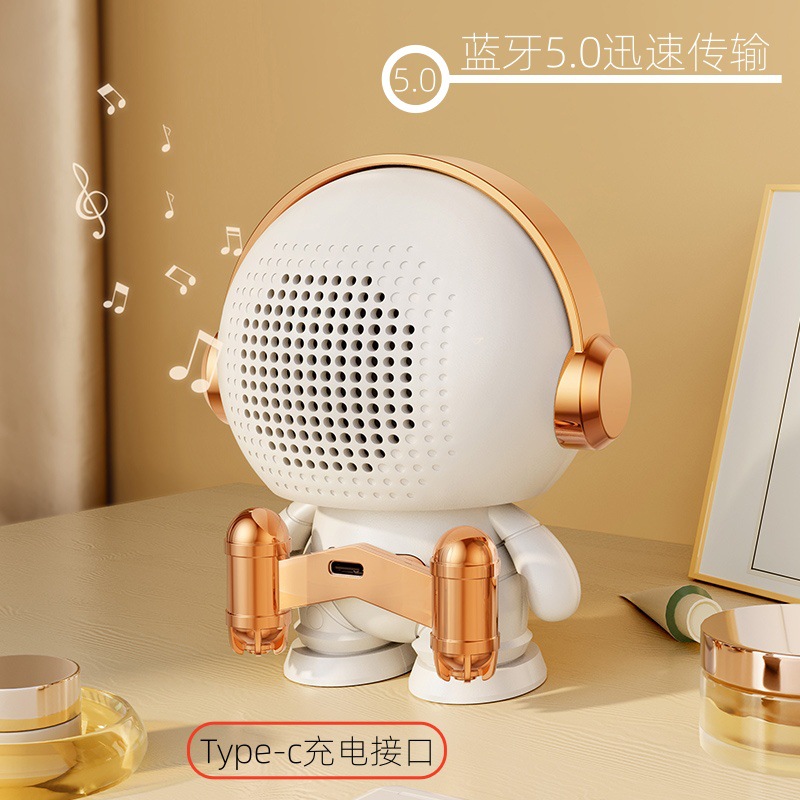 Spaceman Astronaut Wireless Bluetooth Speaker TWS Couplet Desktop Robot Audio Subwoofer Gift