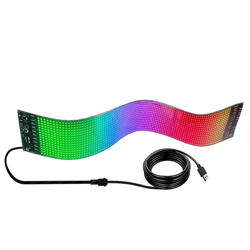 Flexible LED Screen: Street Vendor Advertising, Mobile Text Editing, Power Bank, USB-Powered, Ultra-Thin, Flexible, Compact LED Display